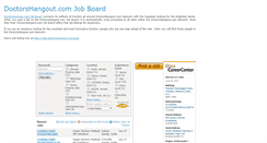 Desktop Screenshot of jobs.doctorshangout.com